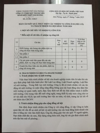 Công bố kết quả thực hiện công ích năm 2024